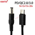 PD/QC2.0/3.0 Type C USB-C Mâle à DC Alimentation Jack Extension Câble De Charge Charge Charge rette