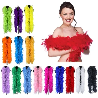 Boa – plumes de turquie 200cm vente en gros artisanat robe de mariée châle