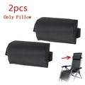 Mduoduo 2 Pcs Chairs Neck Rest Back Pillow Pain Relief Supports Beach Outdoor Folding Recliner Removable Head Protector Pillow Black