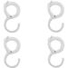 Plastic Multi-Purpose S Shape Hanging Hooks Hangers Organizer Utility Laundry Clothes Bag Hooks for Home Office Workshop Exhibition(4pcs)