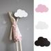 Nordic Style Cartoon Cloud Kids Room Wooden Sticker Wall Hanging Hook Home Decor Pink Wooden Material