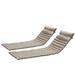 2 PCS Chaise Lounger Chair Cushions Replacement Patio Chaise Lounge Cushion with Adjustable Strap Weather Resistant Recliner Patio Cushions Outdoor Seat Cushions for Lawn Pool Beach