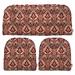 RSH DÃ©cor Indoor Outdoor 3 Piece Tufted Wicker Cushion Set Standard Ashmore Red