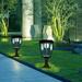 2 Pcs Solar Powered LED Pillar Light Post Lamp For Outdoor Garden Yard Patio
