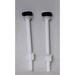 Six inch Nylon Toilet Seat Bolts with Rubber Washers for Raised Toilets.