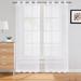 Sheer Curtains Soft Voile Textured Jacquard Sheer Window Curtains Embroidered with Pom Pom Design,