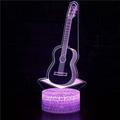 Guitar 3D Night Light 3D Illusion Lamp 16 Color Change Decor Lamp with Remote Control for Living Bed Room Bar Gift Toys - Gifts for Kids and Room DÃ©cor