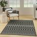 Nourison Positano Indoor/Outdoor Black 5 x 7 Area Rug (5x7)