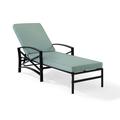 Crosley Furniture Kaplan Chaise Lounge Chair in Bronze with Mist Cushions