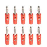 Yannee 10 Pcs Nickel plating 4mm banana plug test plug Audio Speaker Screw Banana plug