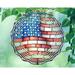 10 Inch Waving American Flag USA Stained Glass Look Wind Spinner Yard Decor Aluminum Sublimated Garden Art Indoor Outdoor 3D Kinetic