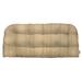 RSH DÃ©cor Indoor Outdoor Single Tufted Wicker Loveseat Cushion Standard Boardwalk Sand