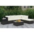 Furniture of America Riba Contemporary Wicker Brown 8-Piece Patio Set by