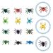 Plastic halloween spider toys 12pcs Plastic Halloween Spider Toys Realistic Spider Figures Educational Learning Toys