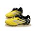 Frontwalk Boy s Soccer Cleats Round Toe Sneakers Lace Up Football Shoes Running Nonslip Trainers Adult Flat Yellow Long Cleats 11.5c