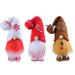 CSCHome Cute Candy Style Christmas Faceless Old Man Gnome Ornament Standing Doll Party Holiday Decor Home Decoration(3PCS)