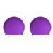 SDJMa Silicone Swim Caps 2 Pack Durable Comfortable Adult Universal Swimming Cap Elastomeric for Women Man Short Hair Long Hair 3D Ergonomic Design