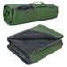 Tirrinia Waterproof Outdoor Blanket with Sherpa Lining Windproof Triple Layers Warm Comfy Foldable for Camping Stadium Sports Picnic Grass Concerts Pet Extra Large Size 66 X 90