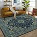 Area Rug Low Pile Distressed Carpet Vintage Non Slip Persian Area Rug Entryway Doormat