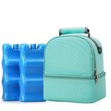 Baby Bottle Bag Insulated Baby Nursing Bottle Bag Breastmilk Cooler Bag with Ice Pack-light green