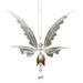 Hanging Crystal Suncatcher With Wing Hanging Pendant for Home Decoration Wood White