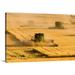 Great BIG Canvas | Paplow Harvesting Company custom combines in a wheat field near Ray North Dakota Canvas Wall Art - 30x20