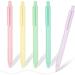 LOYATANK Colored Retractable Gel Pens 5PCS Cute Retractable Quick Dry Gel Ink Pen Cute Pens 0.5mm Medium Point Quick Drying for Writing Drawing Journaling Note Taking School Office Home