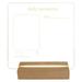 Acrylic Memo Desk Light Warm Clear Writing Board Message Board with White Marker Included 8 X 8 - cm Style 1
