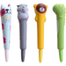 Cartoon Animal Pens Kawaii School Supplies Pens Cute Cartoon Gel Ink Pens Boys Girls Cute Pens for Writing Gifts for Children Teachers Black Refill Pen - style 4