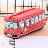 Vikakiooze Back to School Supplies students Kids cats School Bus pencil case bag office stationery bag FreeShipping