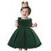 HAPIMO Girls s Party Gown Birthday Dress Solid Splicing Cute Round Neck Princess Dress Tiered Lace Crochet Holiday Sleeveless Lovely Relaxed Comfy Green 120