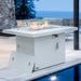 Brayden Studio® Bukovec 43" Outdoor Patio Gray Aluminum Propane/Gas Fire Pit Table 55,000 BTU Aluminum in White | 25.6 H x 32.3 W x 44 D in | Wayfair