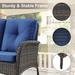 Red Barrel Studio® Khaalid Polyethylene (PE) Wicker 4 - Person Seating Group w/ Cushions Synthetic Wicker/All - Weather Wicker/Wicker/Rattan | Outdoor Furniture | Wayfair