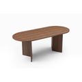 Latitude Run® Solomie Oval 78" L x 35.1" W Wood in Brown | 29.3 H x 78 W x 35.1 D in | Wayfair 1F071F9E72674FB4997B2FAE540FBF5B