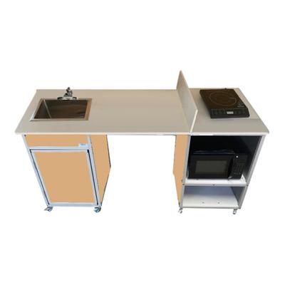 Monsam PK-2020-MAPLE Maple Wheelchair Accessible Portable Kitchen with Self-Contained Sink