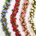 Xyer Artificial Flower Hanging Wall Art Decor Plastic Wedding Party Flower Ivy Vine for Home Red One Size