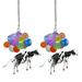 XMMSWDLA Bathroom Decorations Cute Cows Car Hanging Ornament with Colorful -Balloon Hanging Ornament Decors Hot Party Decorations