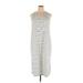 Active by Old Navy Casual Dress - Midi Scoop Neck Sleeveless: White Print Dresses - Women's Size X-Large Petite