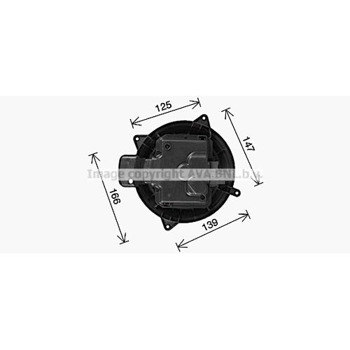 AVA QUALITY COOLING Innenraumgebläse Ø165mm 165mm für MERCEDES-BENZ A1648350007 1648350007 A1648350307 MS8765