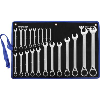 Brilliant Tools Ratschenringschlüssel-Satz, 21-tlg, umschaltbar, 6 - 32 mm Ratschen-Ringschlüsselsatz BT013221 Image
