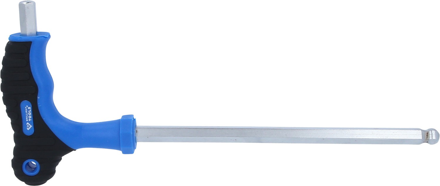 Brilliant Tools T-Griff-Kugelkopf-Innensechskant-Winkelstiftschlüssel 10,0 x 200 mm Winkelschraubendreher BT041009 Image