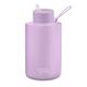 frank green Reusable Water Bottle with Straw Lid, Ceramic Insulated Water Bottles with Triple Wall Vacuum, Leak-Resistant Drinks Bottle - Sky Blue, 68oz/2 Litre (Lilac Haze)