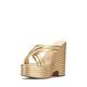 Jessica Simpson Women's Citlali Wedge Sandal, Gold, 3 UK
