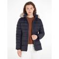 Daunenjacke TOMMY HILFIGER "TYRA DOWN JACKET WITH FUR" Gr. M (38), blau (desert sky) Damen Jacken Winterjacken