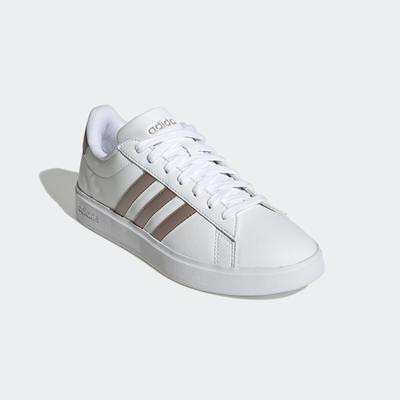 Sneaker ADIDAS SPORTSWEAR "GRAND COURT CLOUDFOAM LIFESTYLE COURT COMFORT", Gr. 38,5, weiß (cloud weiß, platin metallic, 