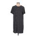 Minkpink Casual Dress - Shift Crew Neck Short sleeves: Black Color Block Dresses - Women's Size Small