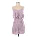 Old Navy Casual Dress - Mini V Neck Sleeveless: Purple Print Dresses - Women's Size X-Small