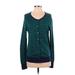 Lands' End Cardigan Sweater: Blue Sweaters & Sweatshirts - Women's Size Small