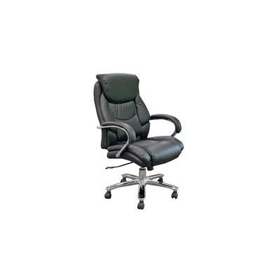 Professional 500 lbs. Capacity Black Leather Desk & Conference Chair w/ 24