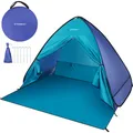 TOMSHOO – tente de plage pour 3-4 personnes abri solaire instantané auvent cabane de Camping en